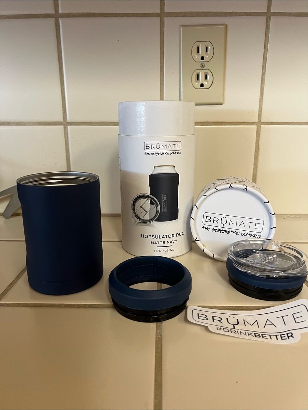 BrüMate Matte Navy Hopsulator Duo Can Insulator - Navy